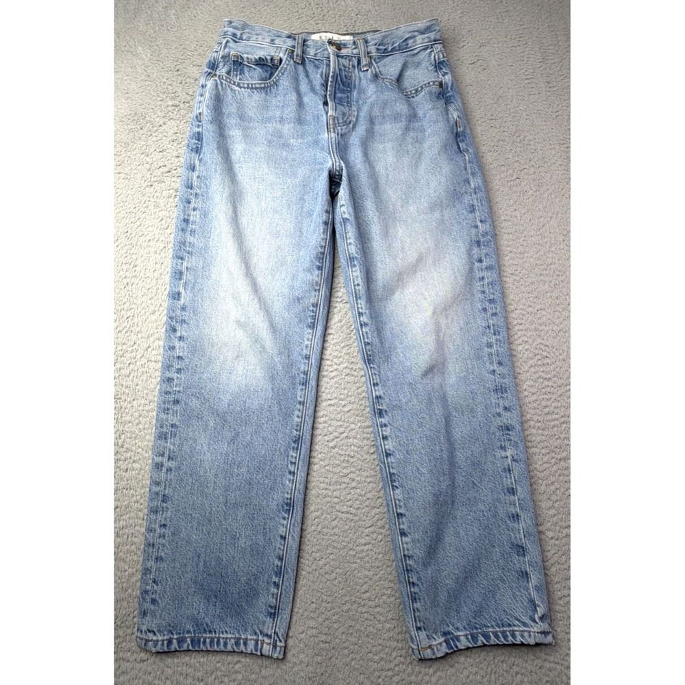 Nelle Atelier Jeans Womens Size 28 The Claire Blue Jeans Button Fly Mid Rise